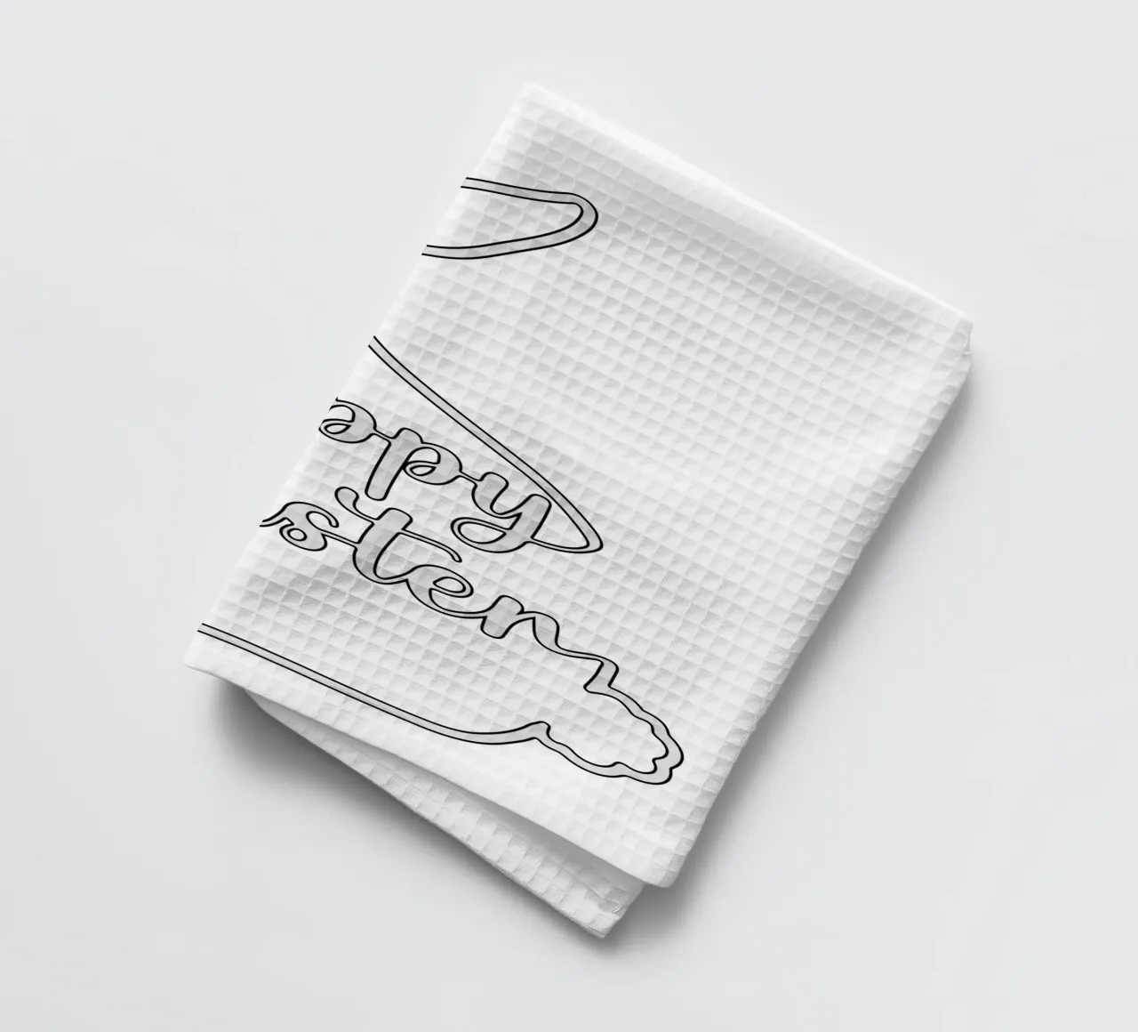 happy easter tea towel by onefeelshop