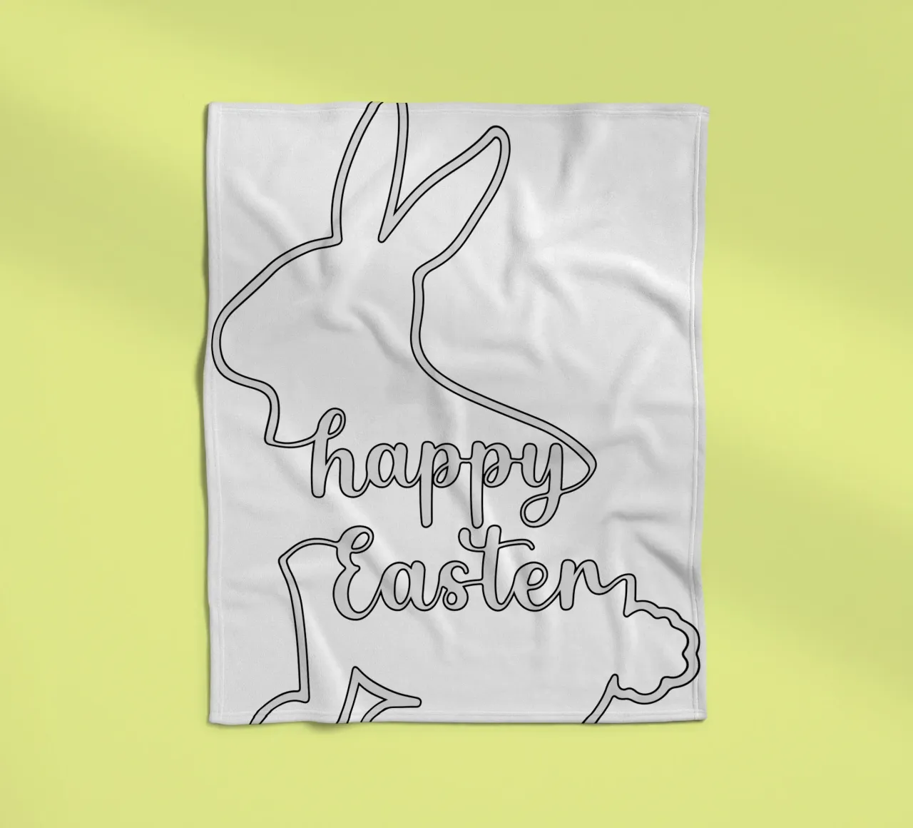 happy easter fleece blanket by onefeelshop