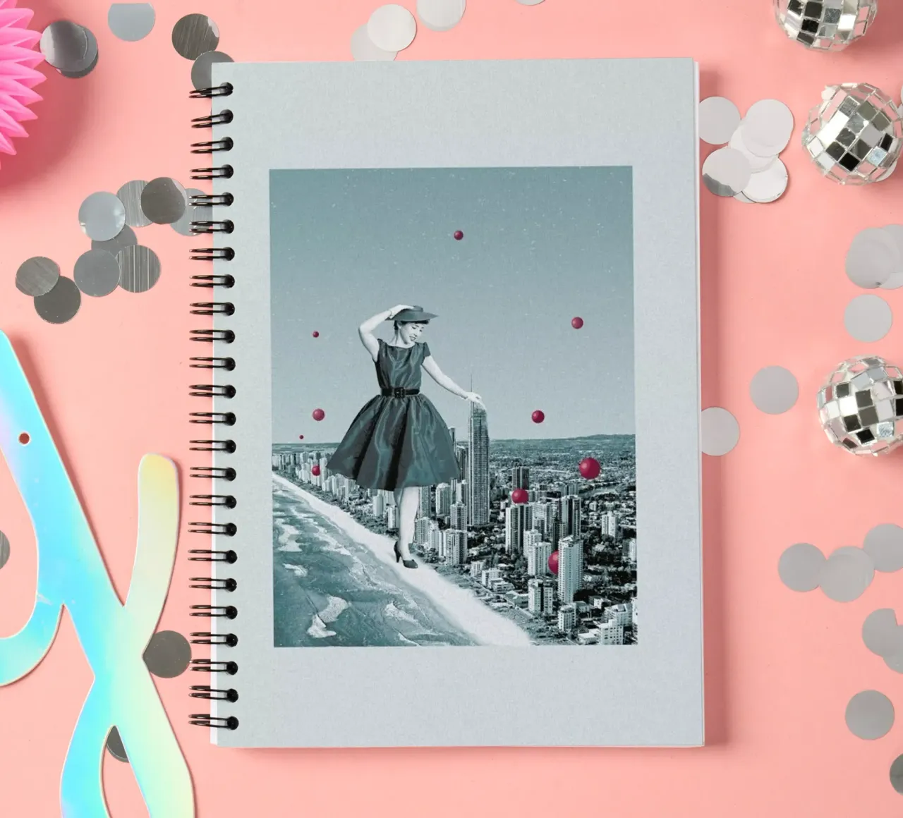 Look Around You, Everything Is Beautiful spiral notebook by Maarten Léon