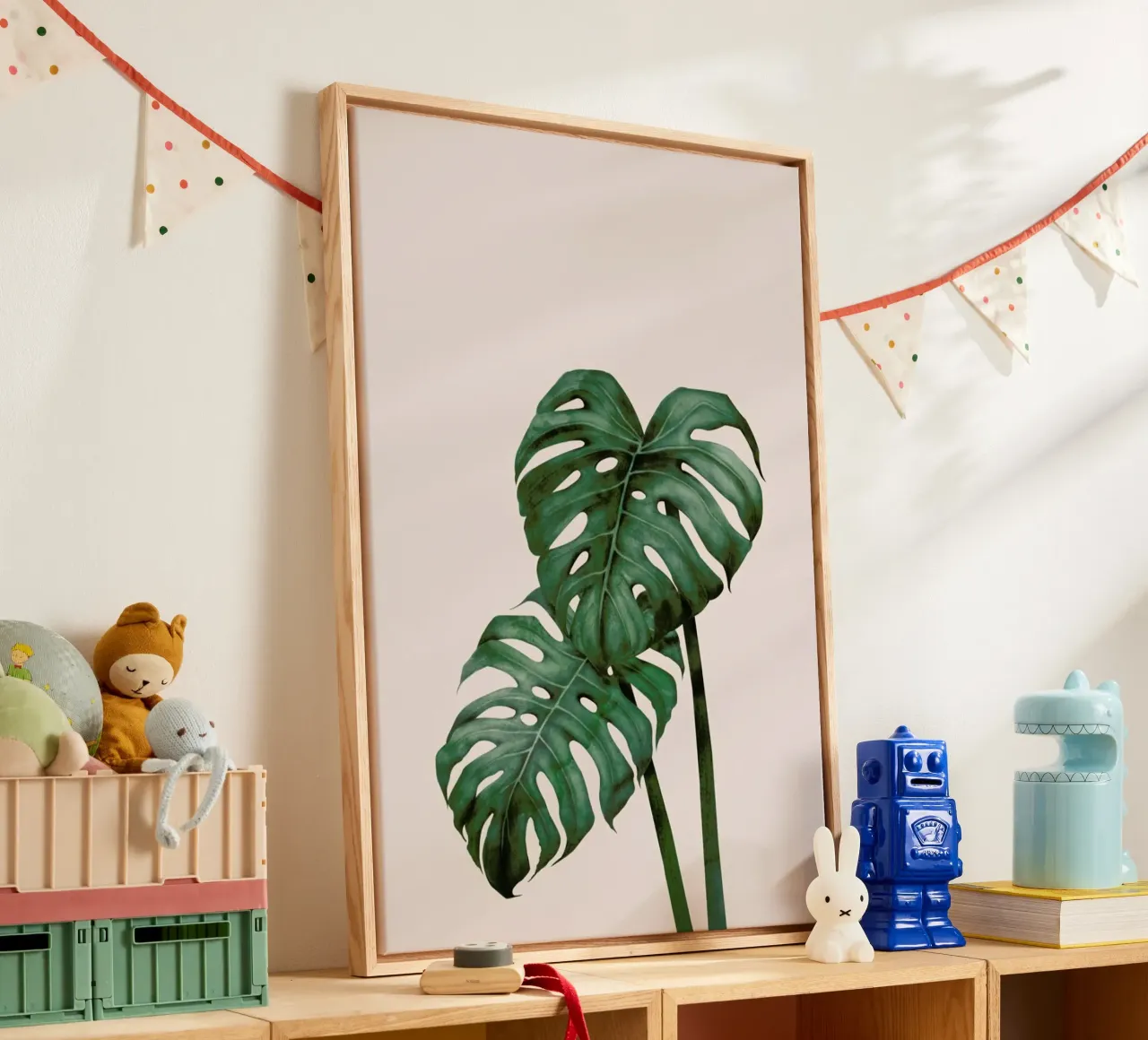 Tropical No. 9 canvas met Baklijst van typealive