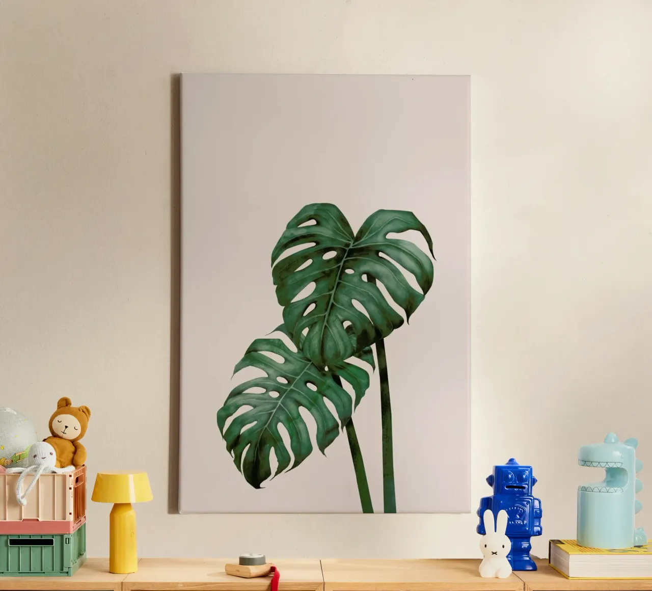 Tropical No. 9 canvas met Baklijst van typealive