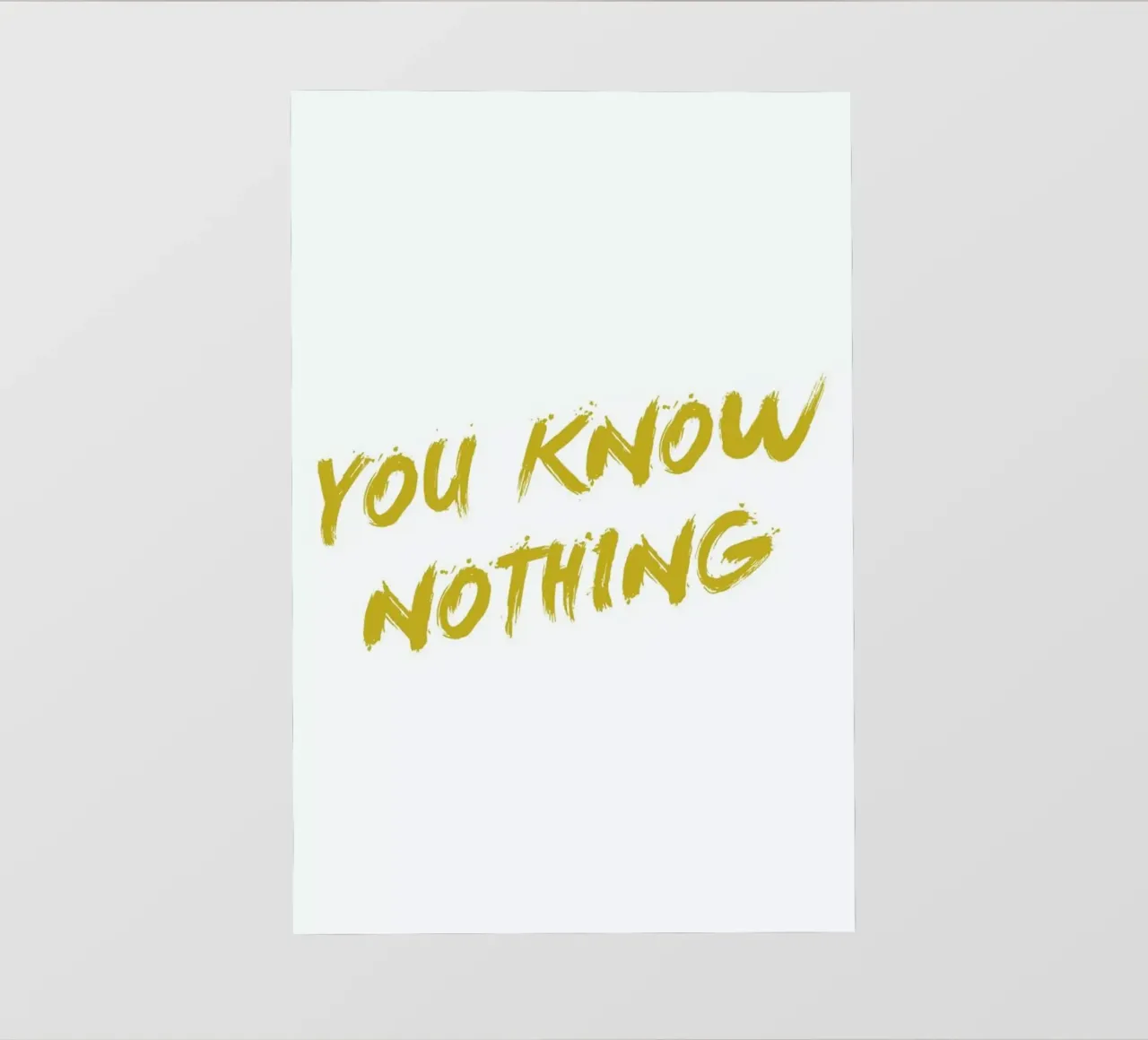 You Know Nothing pellicola backlit da Dean Smith