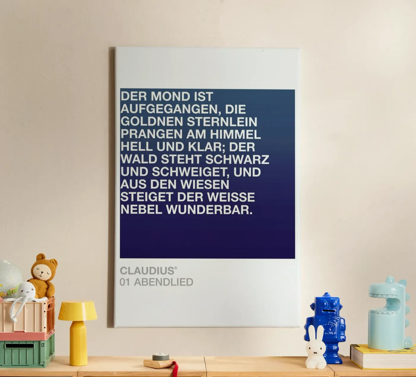 Abendlied 01 canvas van UN-TYPISCH