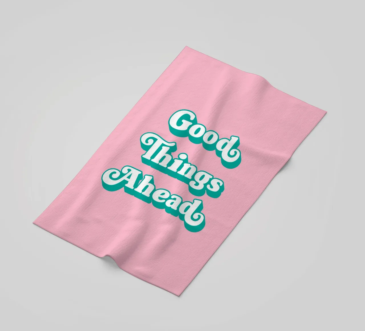 Goede dingen in het verschiet (Roze toon) strandhanddoek van Paigaam Studio