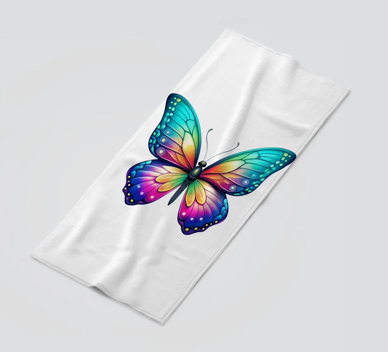 Colorful Butterfly Illustration Trending Now beach towel by Urban Life