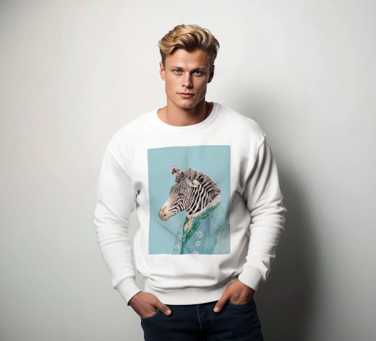 Zebra blu reale felpa da Animal Crew