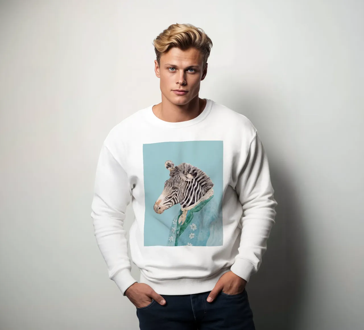 Zebra blu reale felpa da Animal Crew