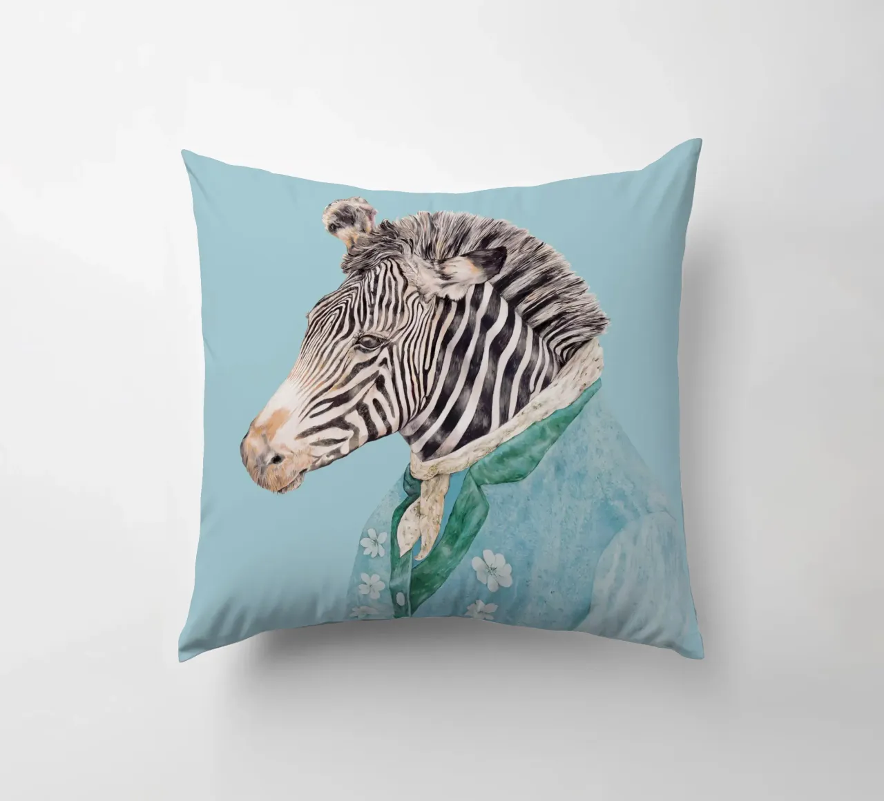 Zebra blu reale cuscino da Animal Crew