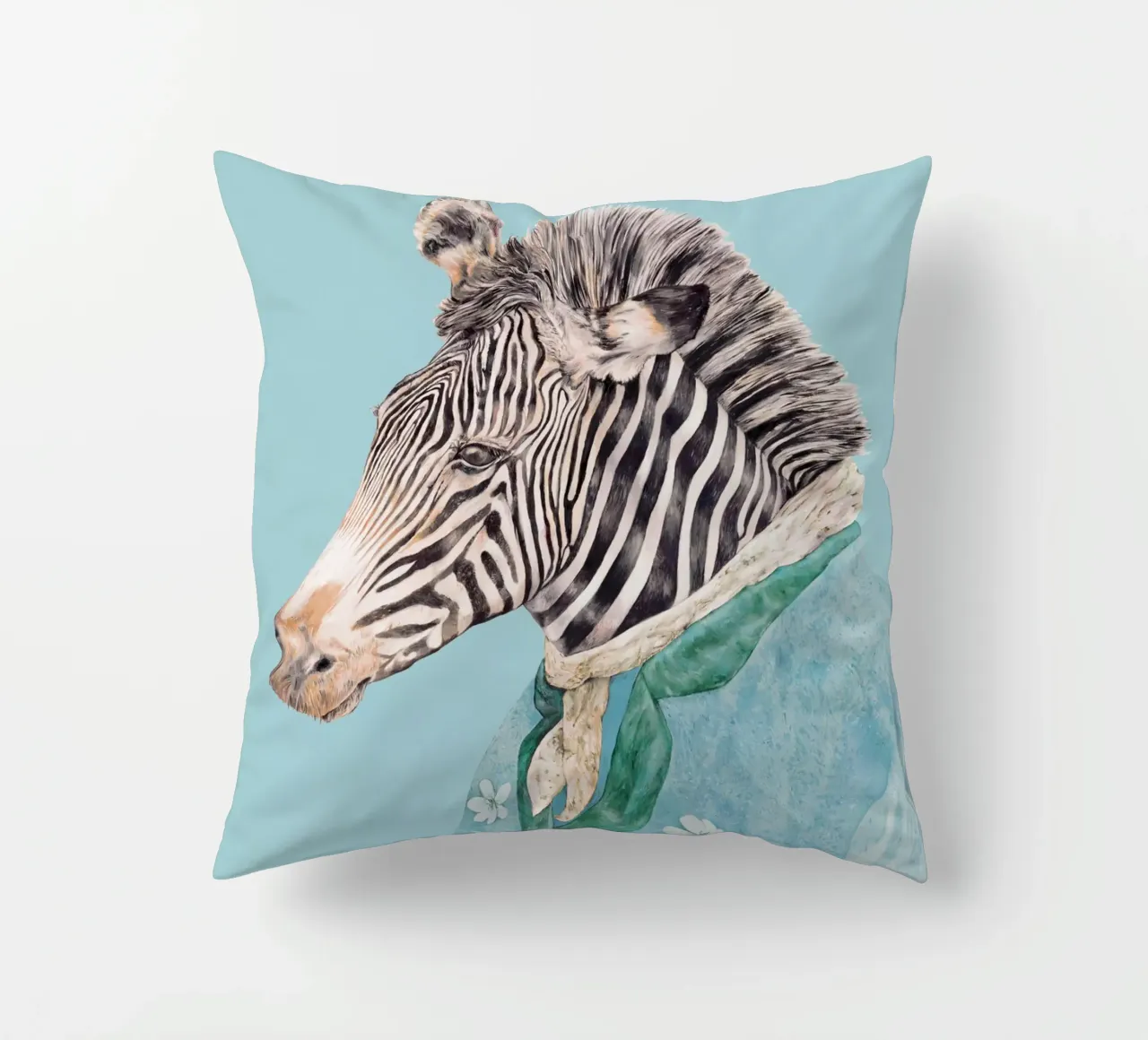 Zebra blu reale cuscino da Animal Crew