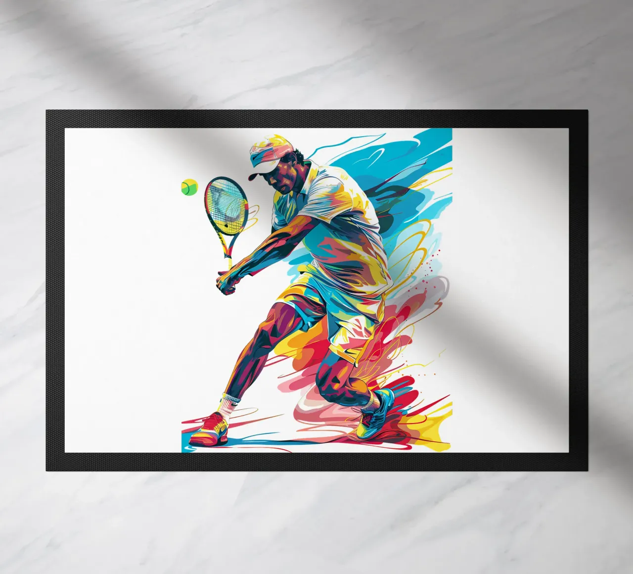 Tennista dinamico in azione Trending Now zerbino da Urban Life