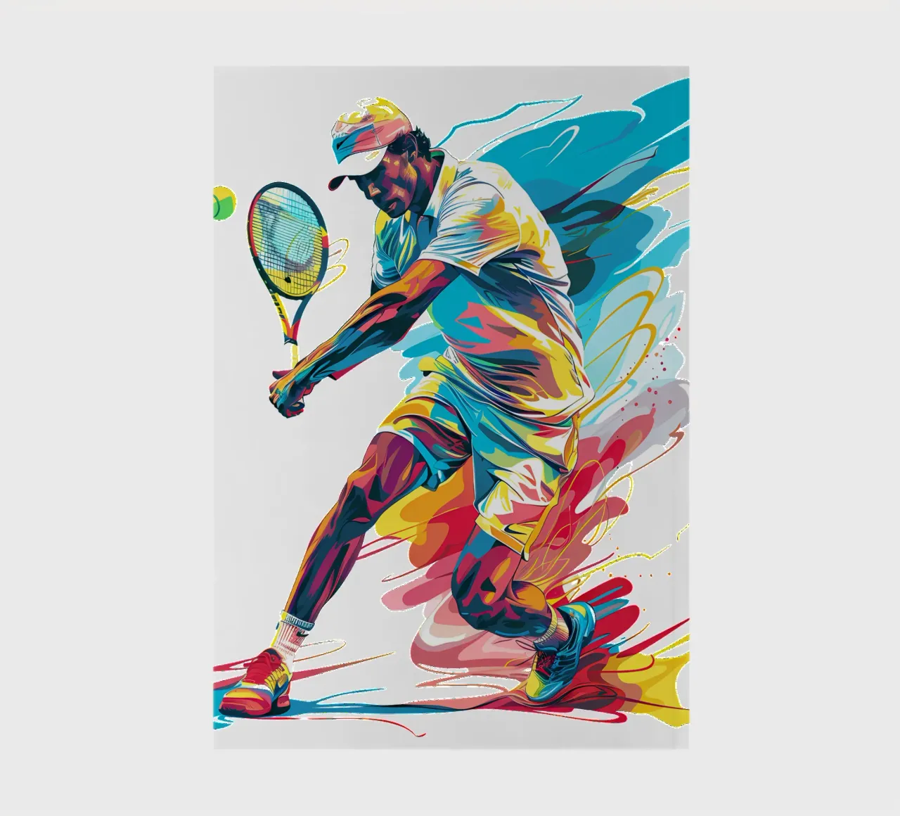 Dynamic Tennis Player in Action Trending Now notebook by Urban Life