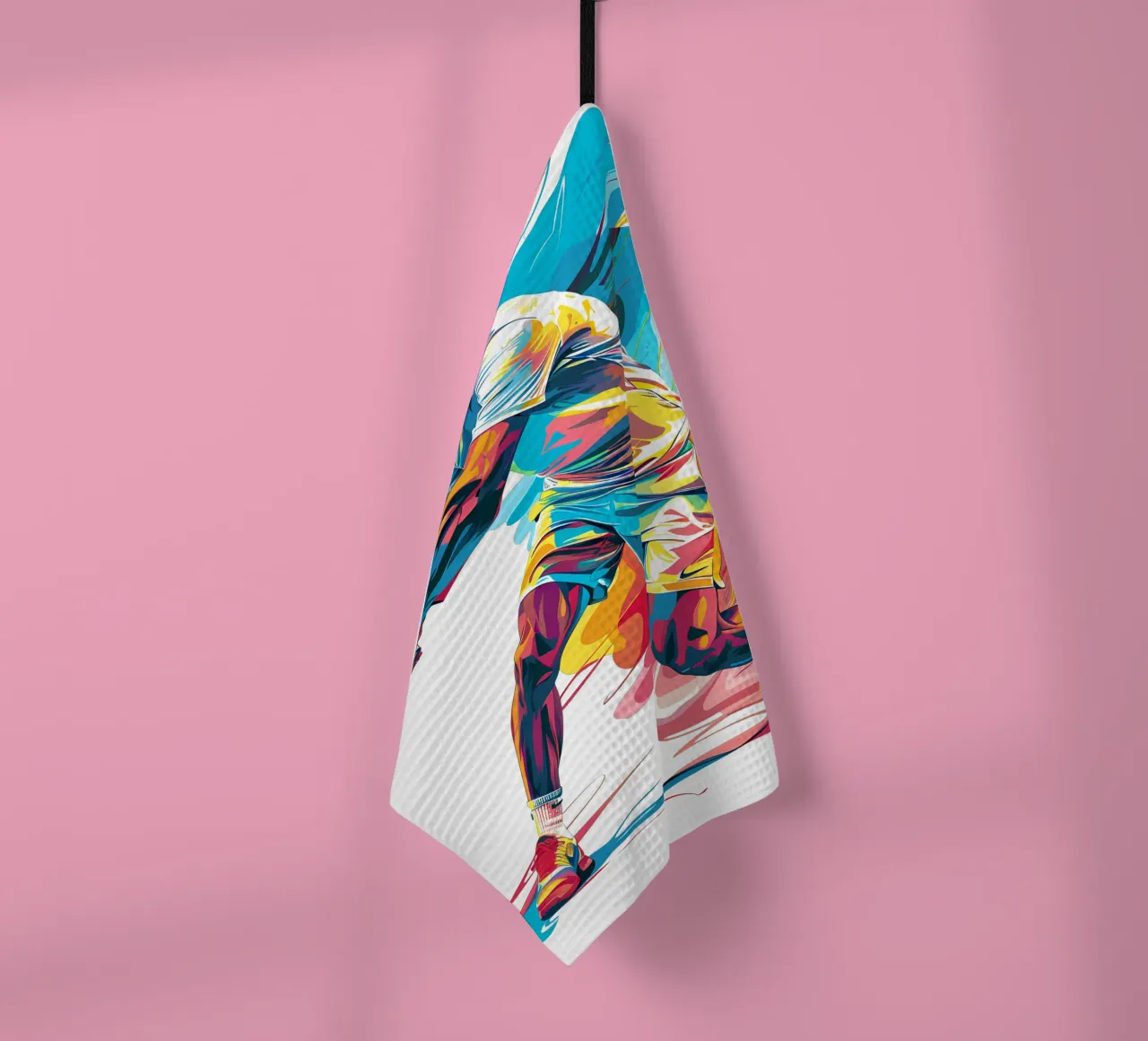 Dynamic Tennis Player in Action Trending Now tea towel by Urban Life