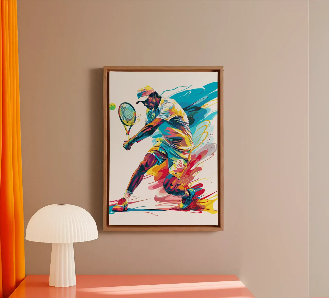 Dynamic Tennis Player in Action Trending Now canvas by Urban Life