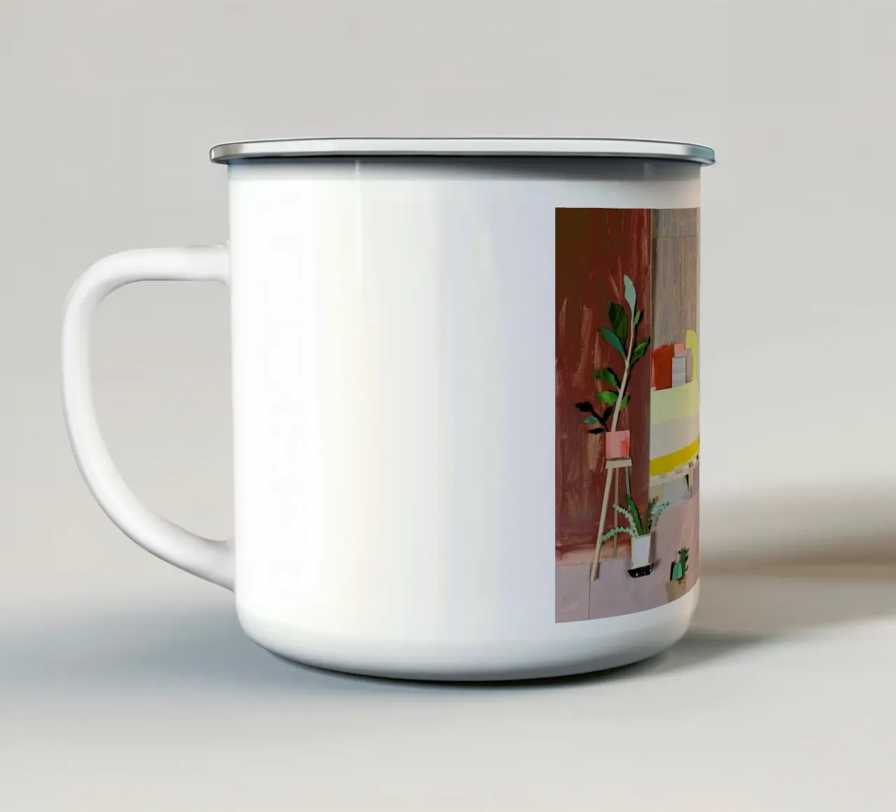 My Home Is My Garden tazza in smalto da Rinah Lang