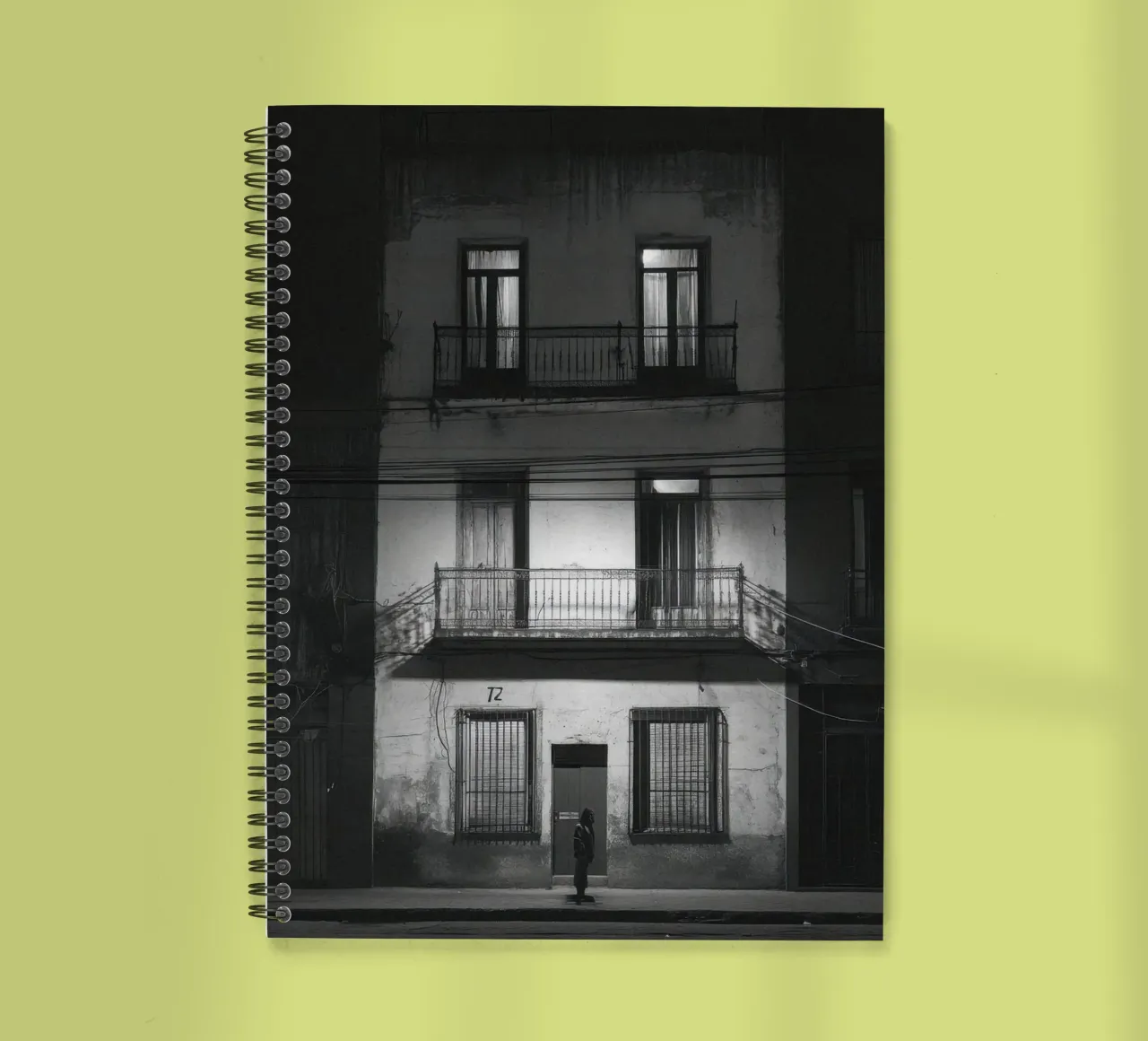 Mystery at night in Buenos Aires spiral notebook by By Night