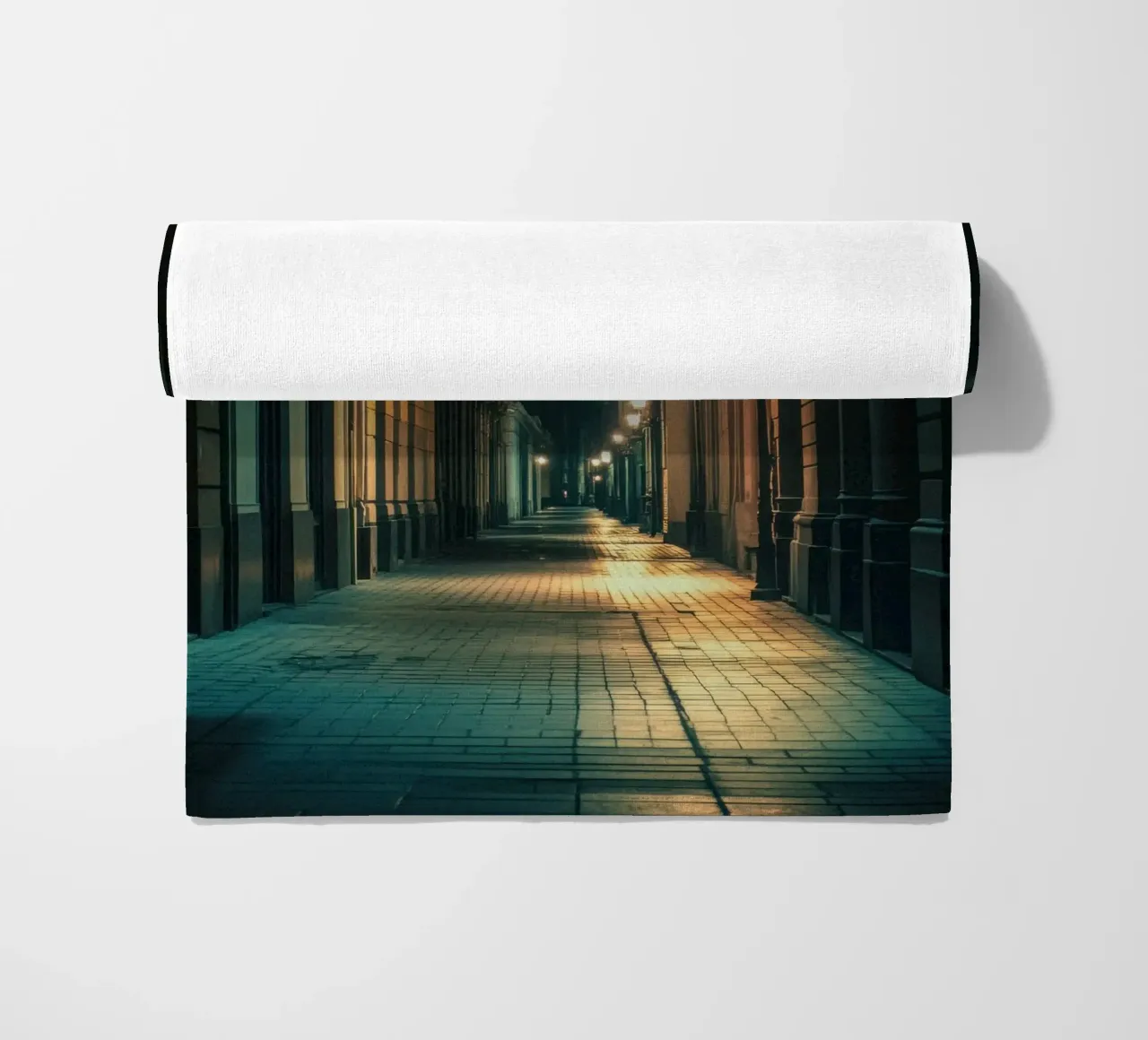 The enchanted streets of Buenos Aires beach towel by By Night