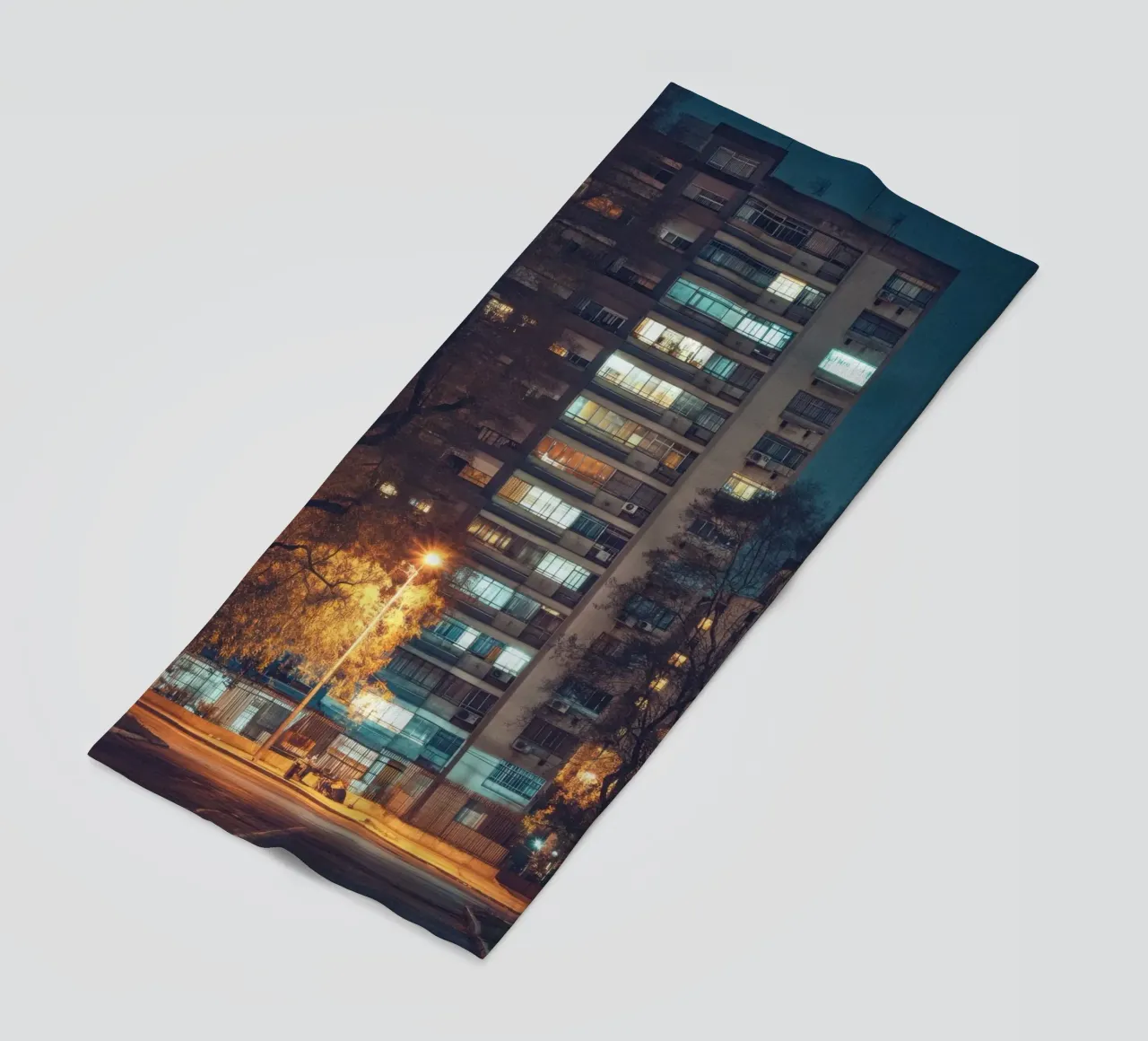 The soul of Buenos Aires buildings beach towel by By Night