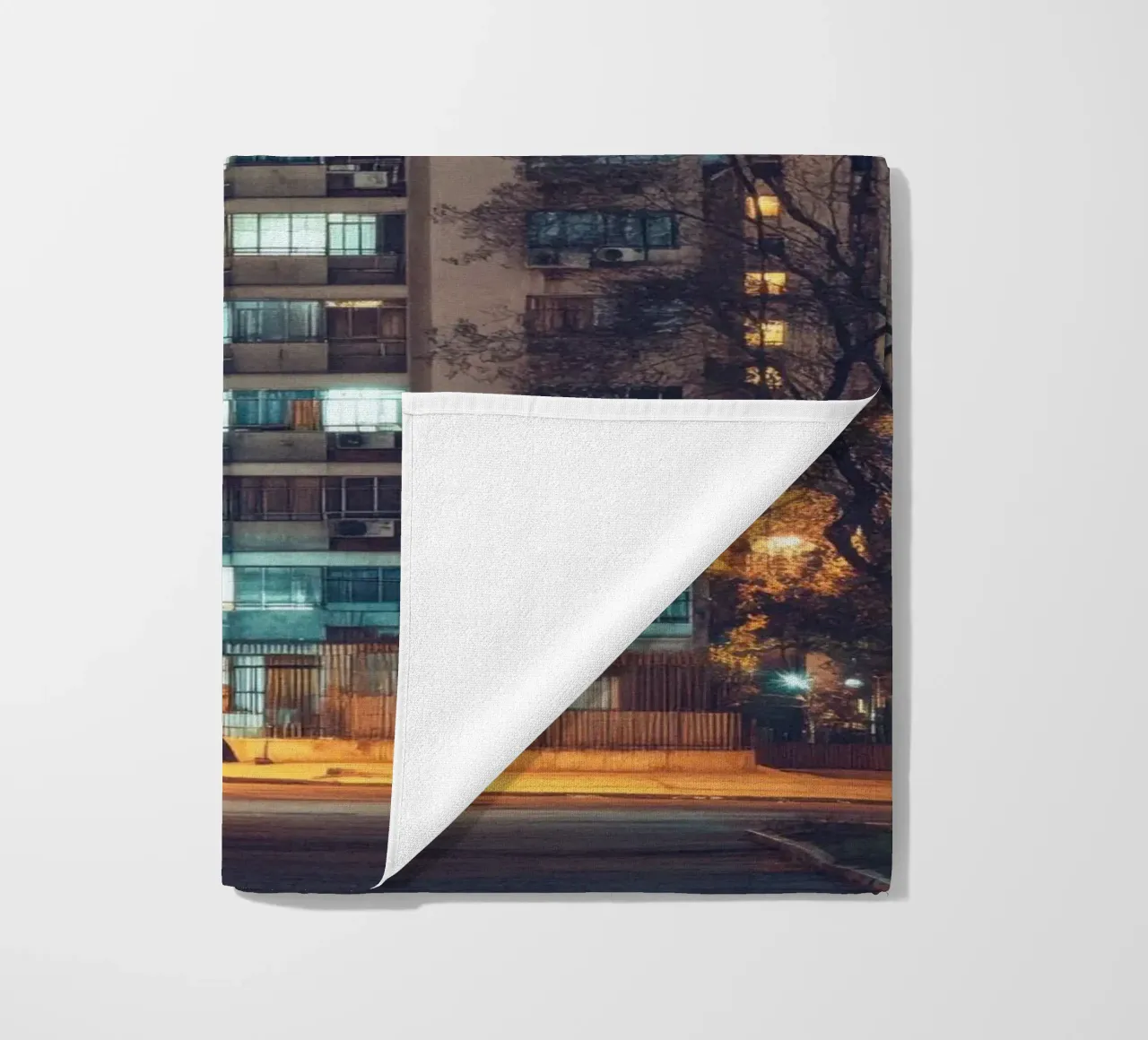 The soul of Buenos Aires buildings beach towel by By Night