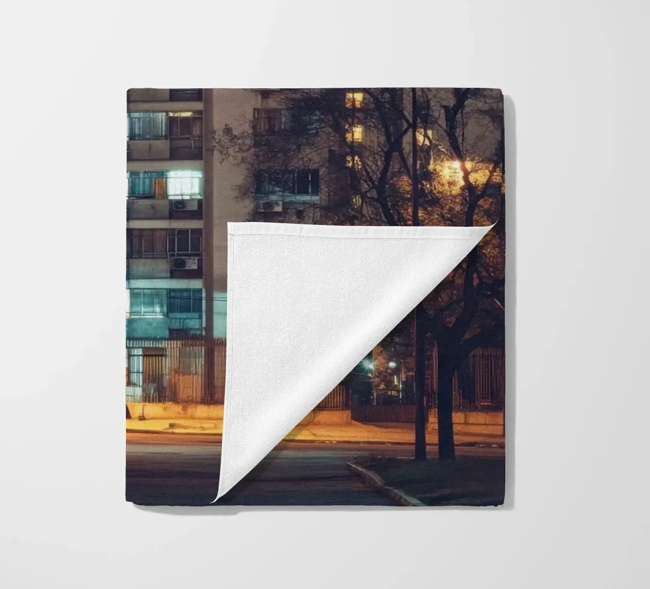 The soul of Buenos Aires buildings beach towel by By Night