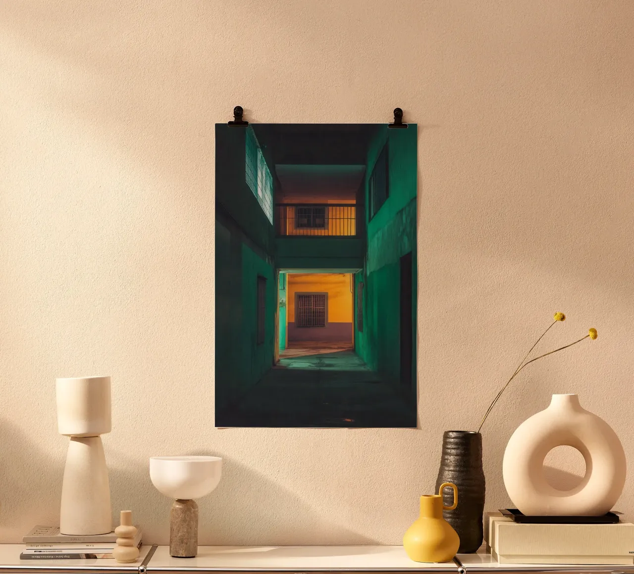L'Allée Éclairée de La Havane : Une Invitation Nocturne poster de By Night