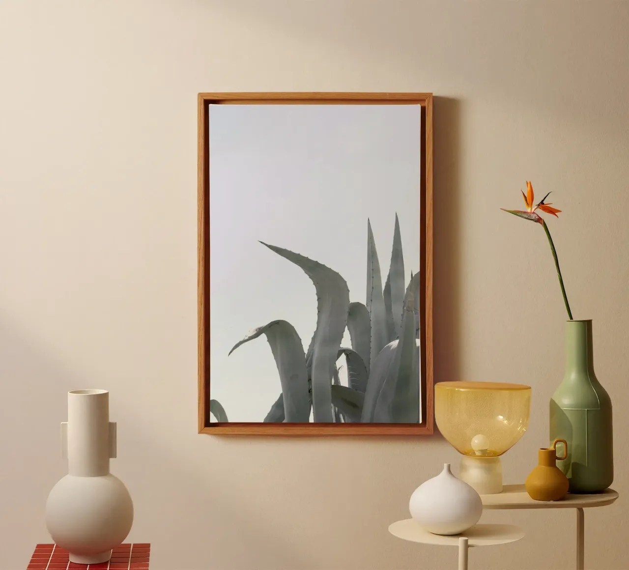 Charming Agave tela con Cornice a cassetta da Shot By Clint