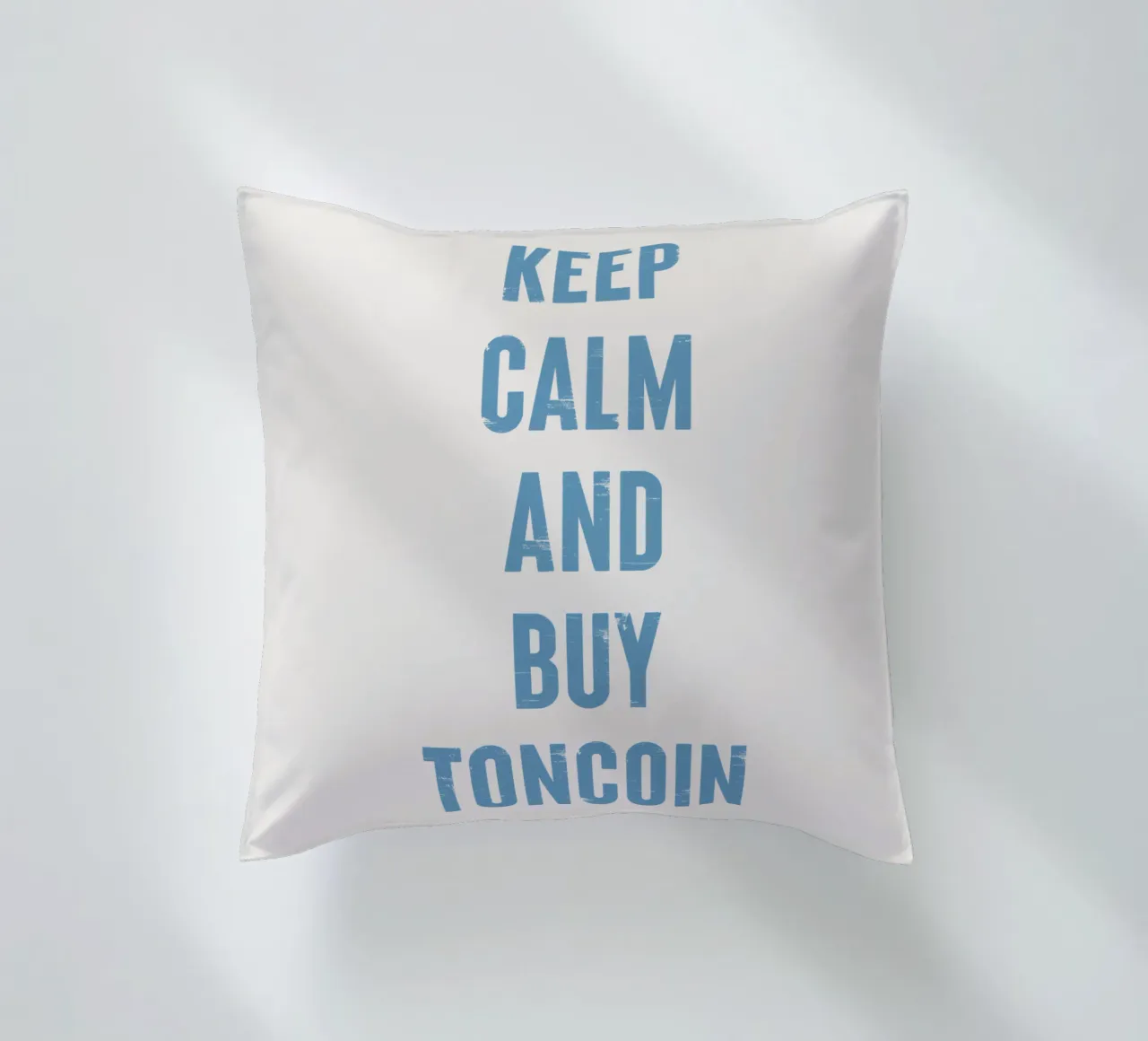 Mantenere la calma e acquistare Toncoin cuscino da Vintagrafica