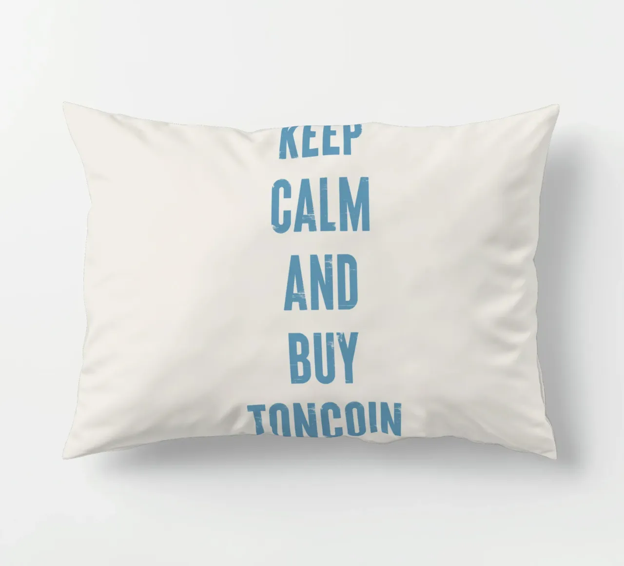 Mantenere la calma e acquistare Toncoin cuscino da Vintagrafica
