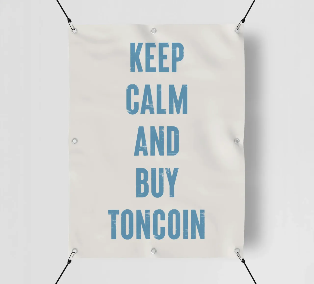 Mantenere la calma e acquistare Toncoin telo in pvc da Vintagrafica