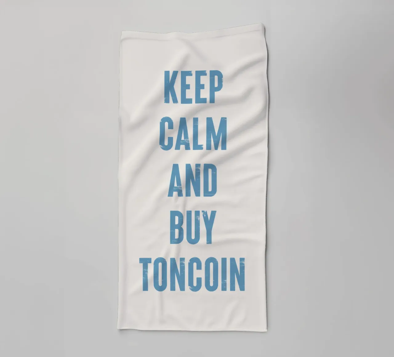 Mantenere la calma e acquistare Toncoin asciugamano da bagno da Vintagrafica