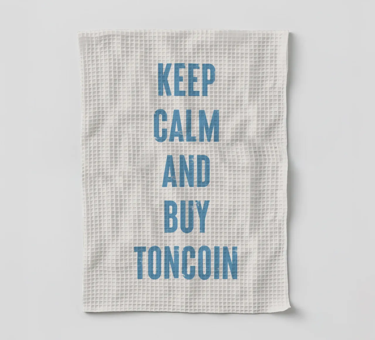 Mantenga la calma y compre Toncoin paño de cocina de Vintagrafica