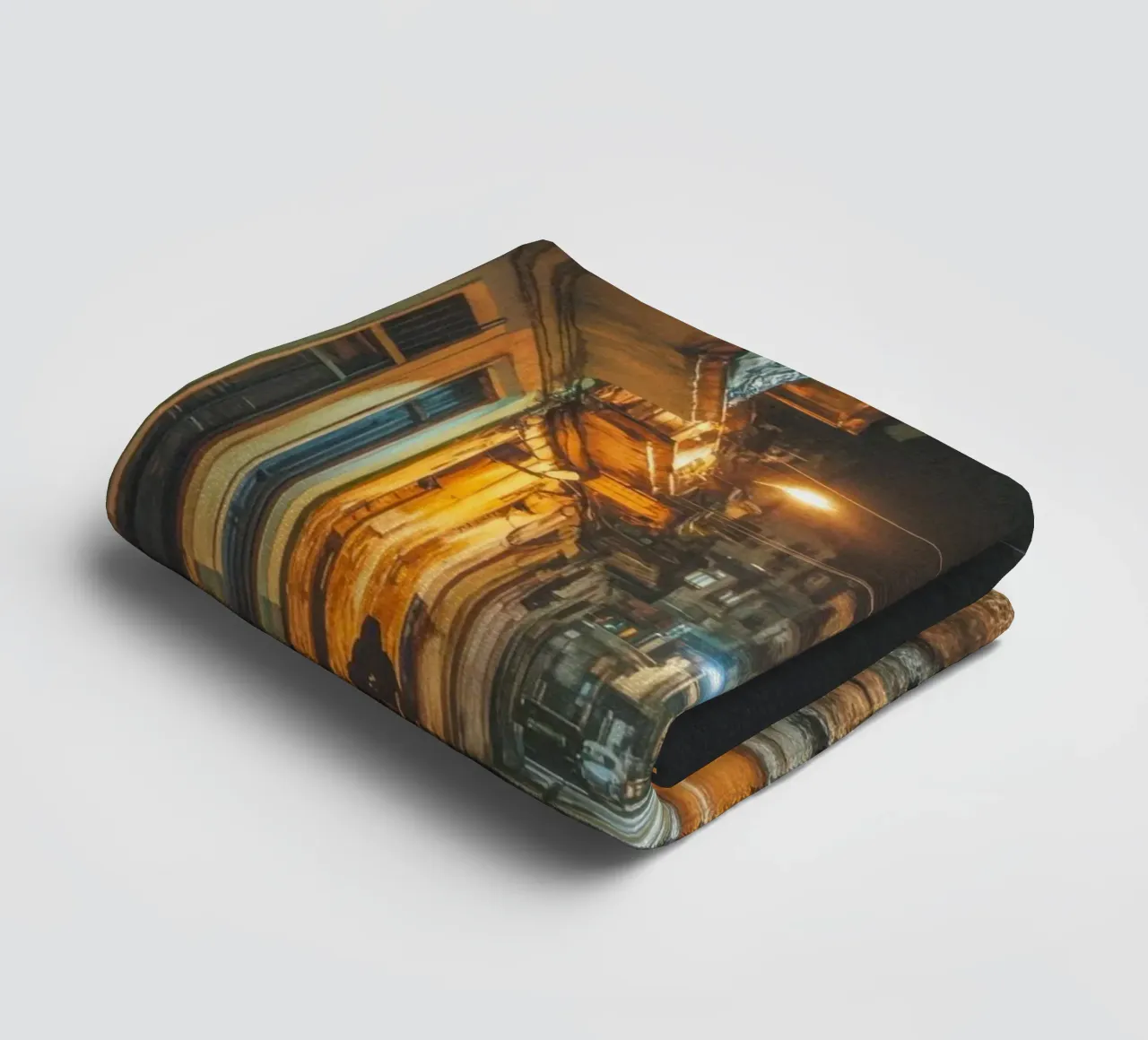 De gouden schaduwen van Havana badhanddoek van By Night