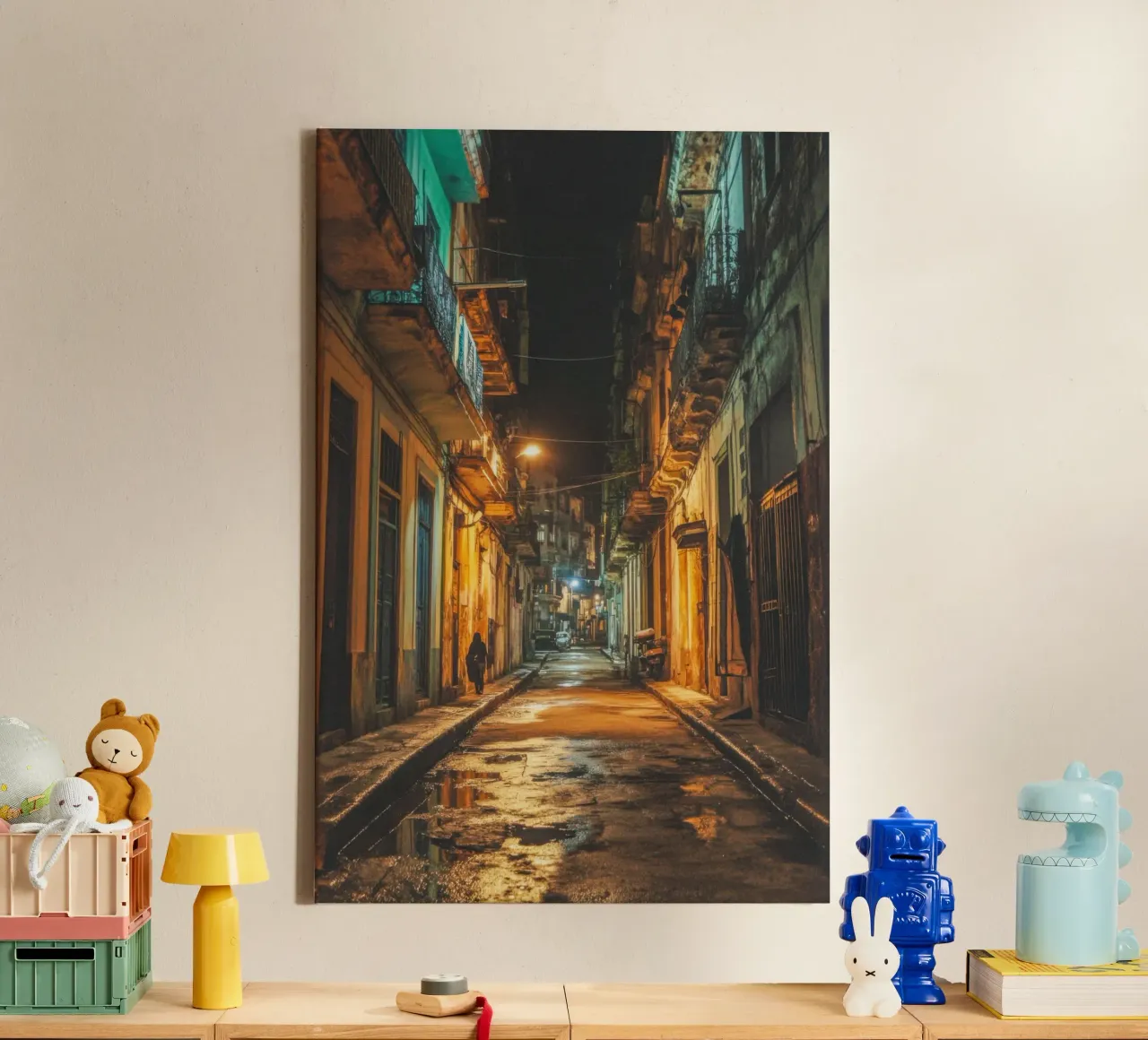 De gouden schaduwen van Havana canvas van By Night