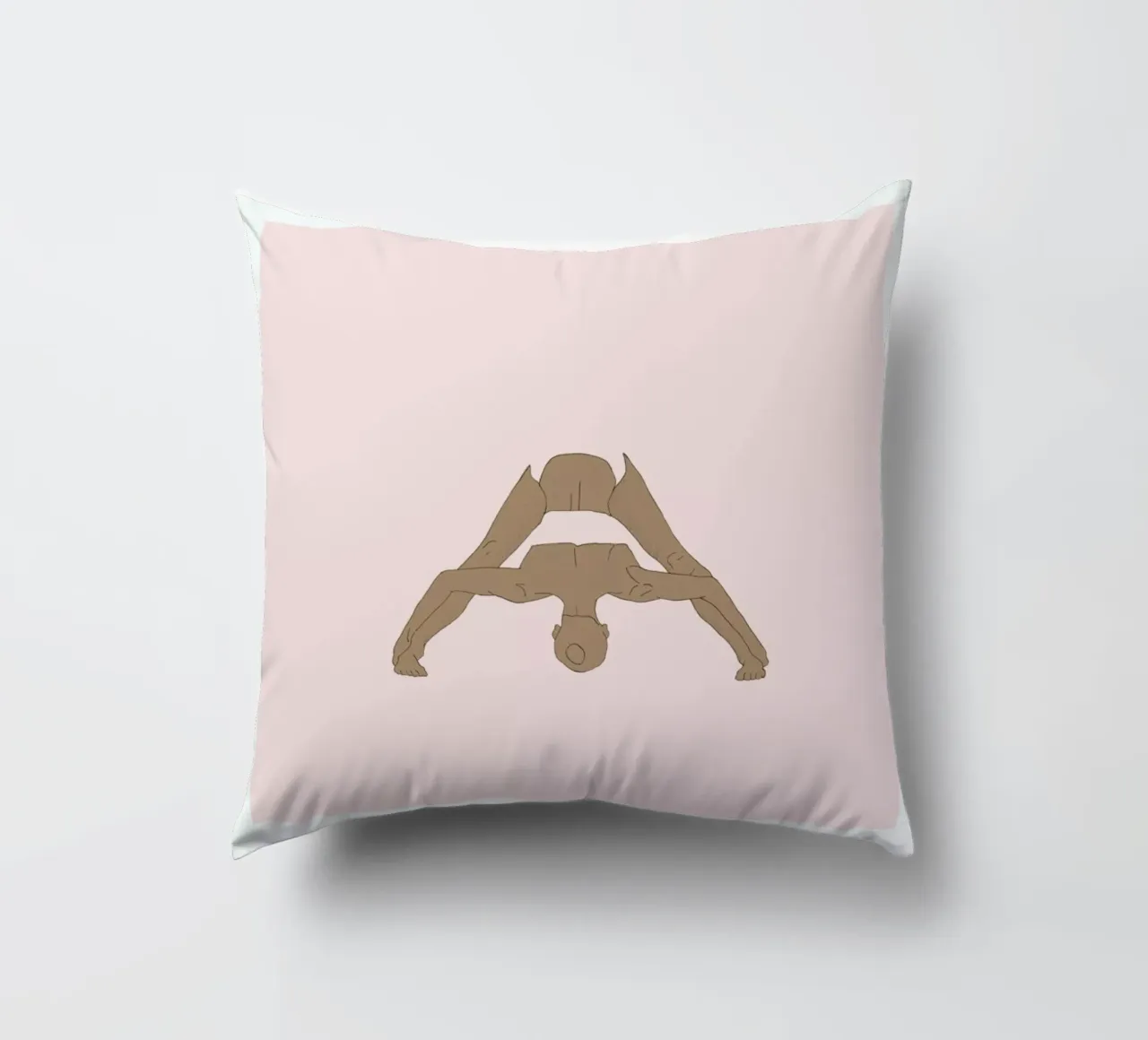 Yoga Practice 11 decorative cushion by Sandra De Leon