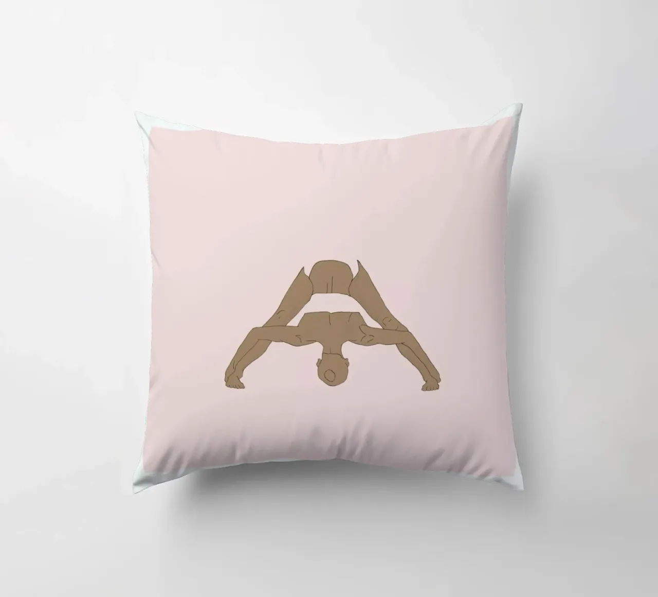 Yoga Practice 11 decorative cushion by Sandra De Leon