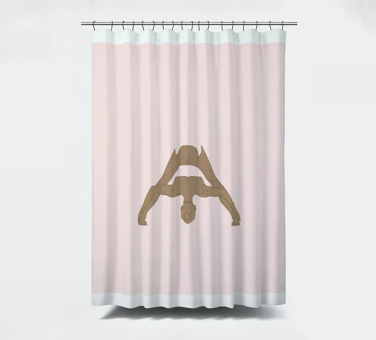 Yoga Practice 11 shower curtain by Sandra De Leon
