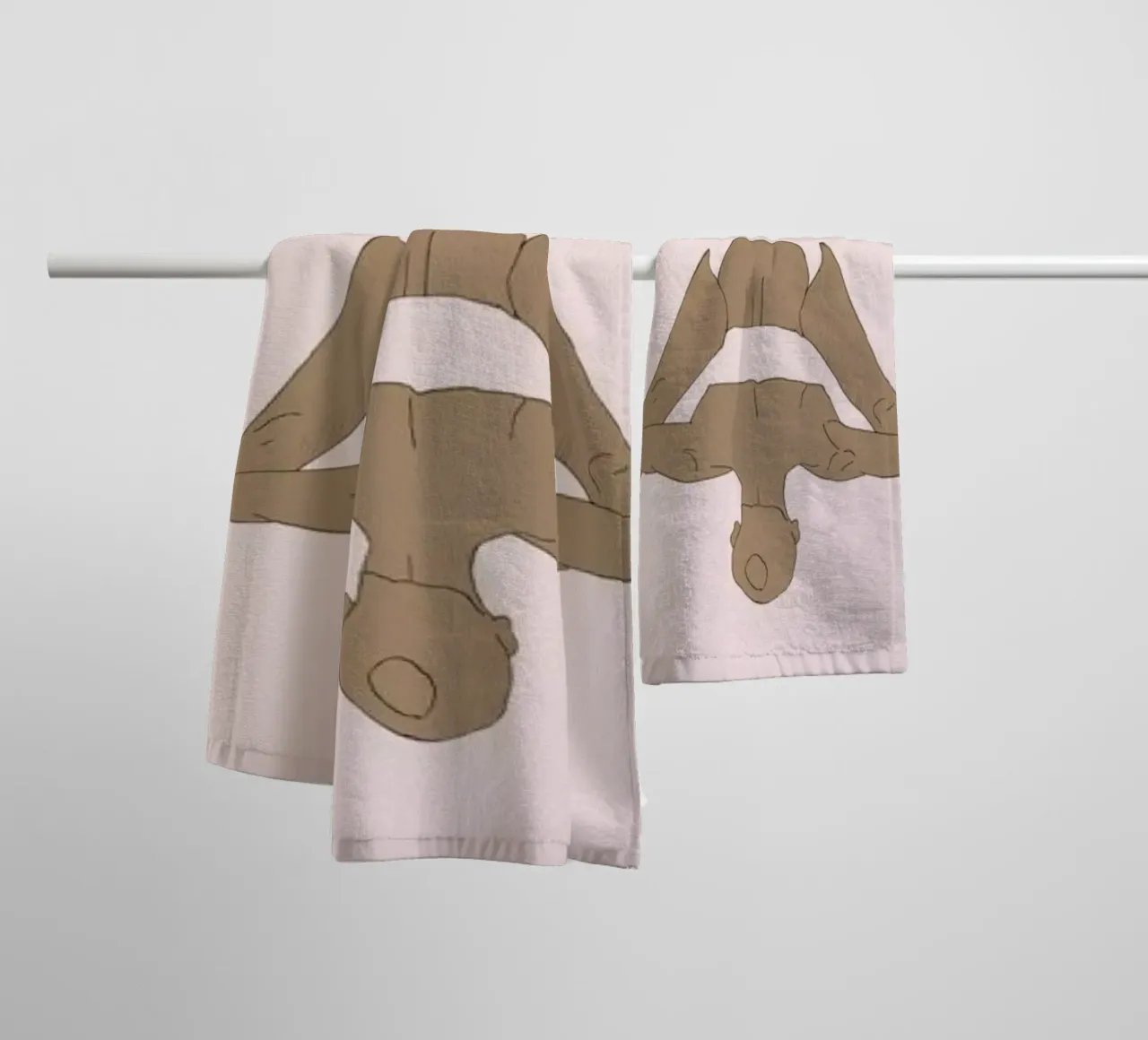 Yoga Practice 11 towel by Sandra De Leon