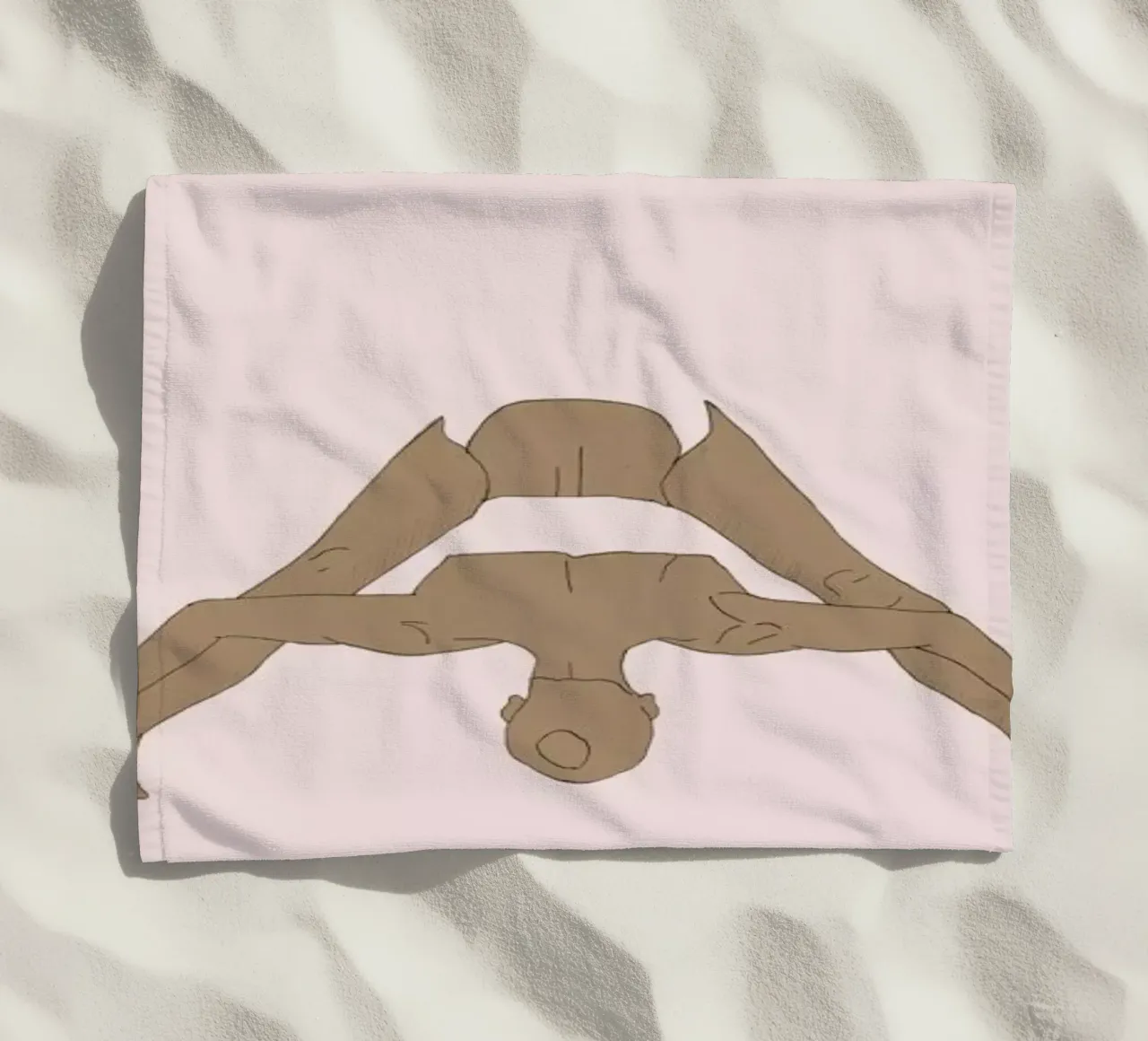 Yoga Practice 11 beach towel by Sandra De Leon