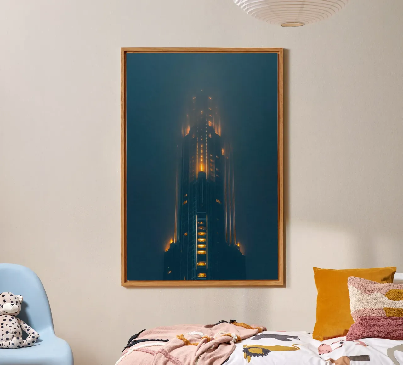 Dubai: la torre mistica nella notte alluminio dibond da By Night