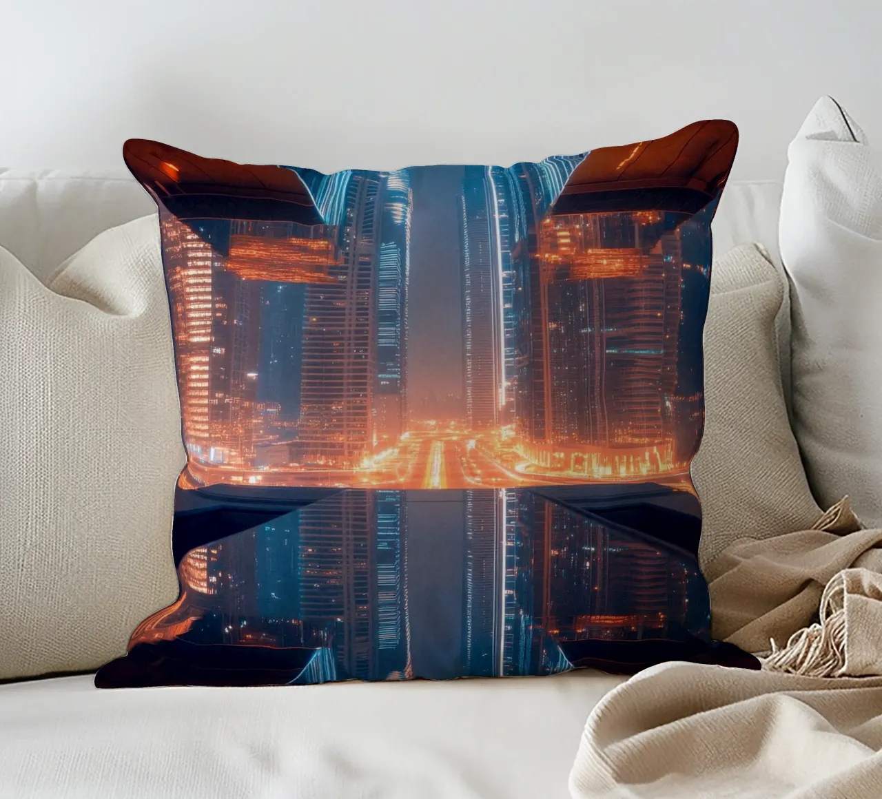 Dubai: riflessi di luce e vetro cuscino da By Night