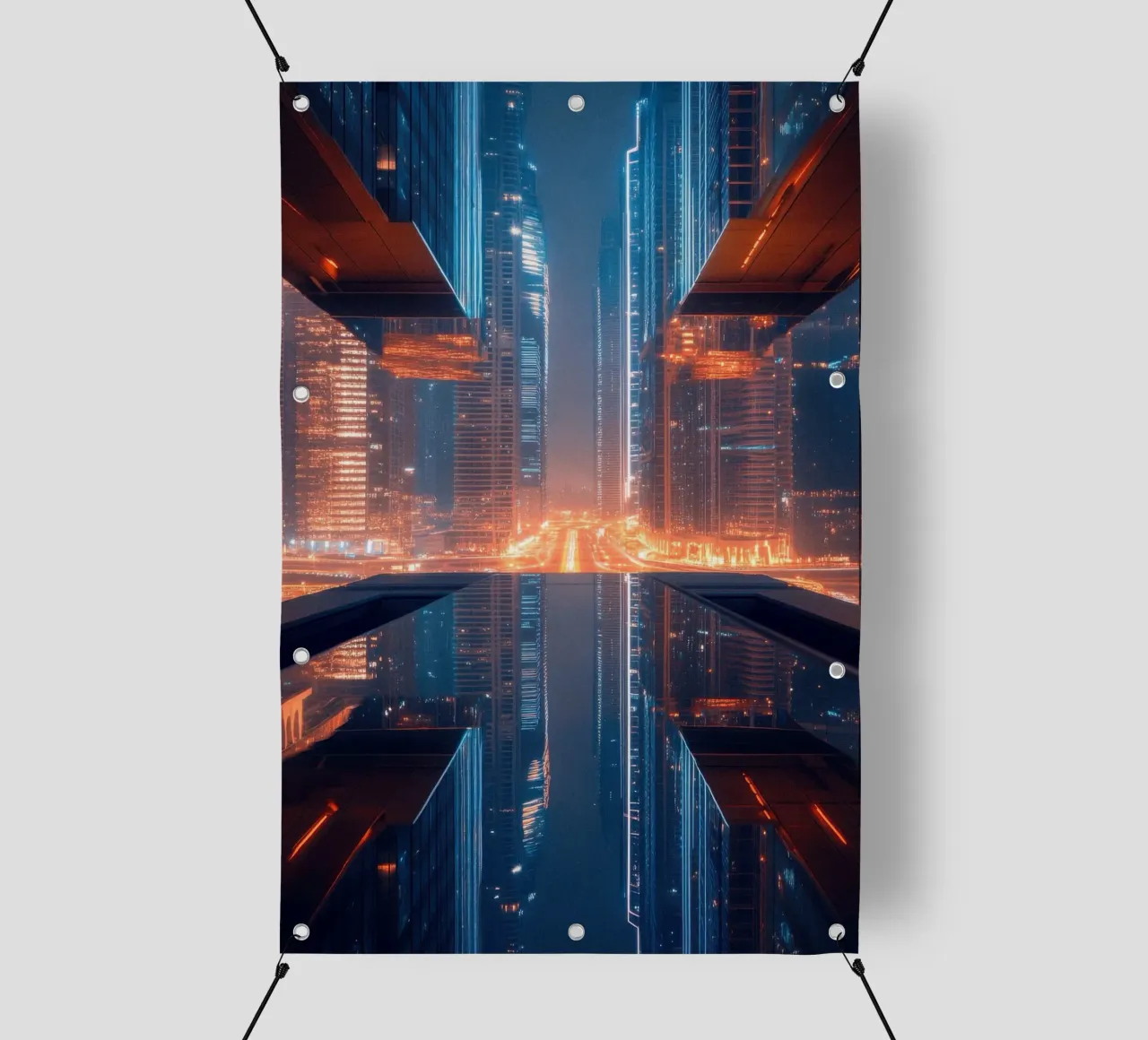 Dubai: riflessi di luce e vetro telo in pvc da By Night