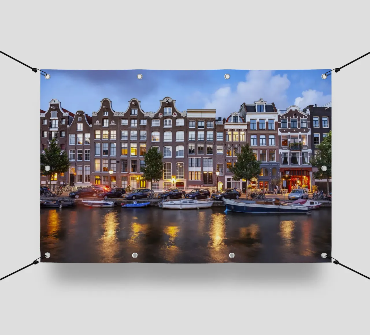 Gracht in Amsterdam telo in pvc da Reisefotografie - Bilder aus aller Welt