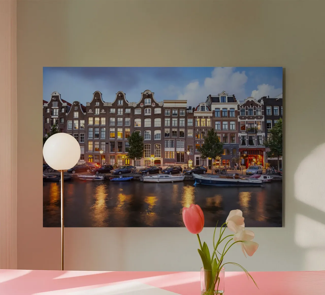 Gracht in Amsterdam alluminio dibond da Reisefotografie - Bilder aus aller Welt