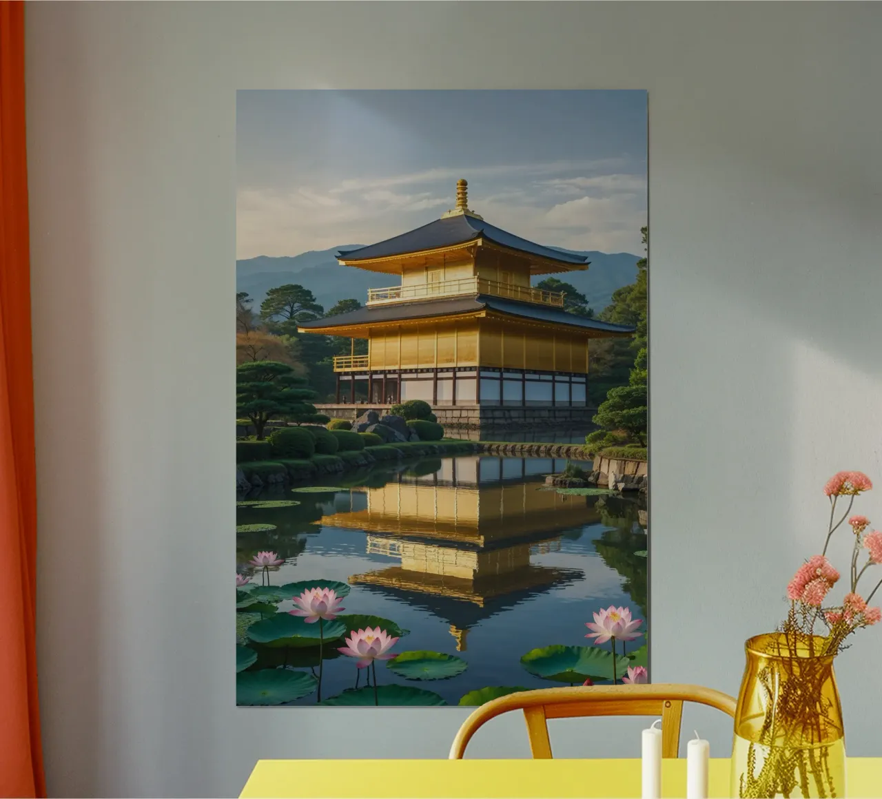 Kinkaku-ji Glowing in the Afternoon Sun poster con telaio in alluminio da AlbertKlee