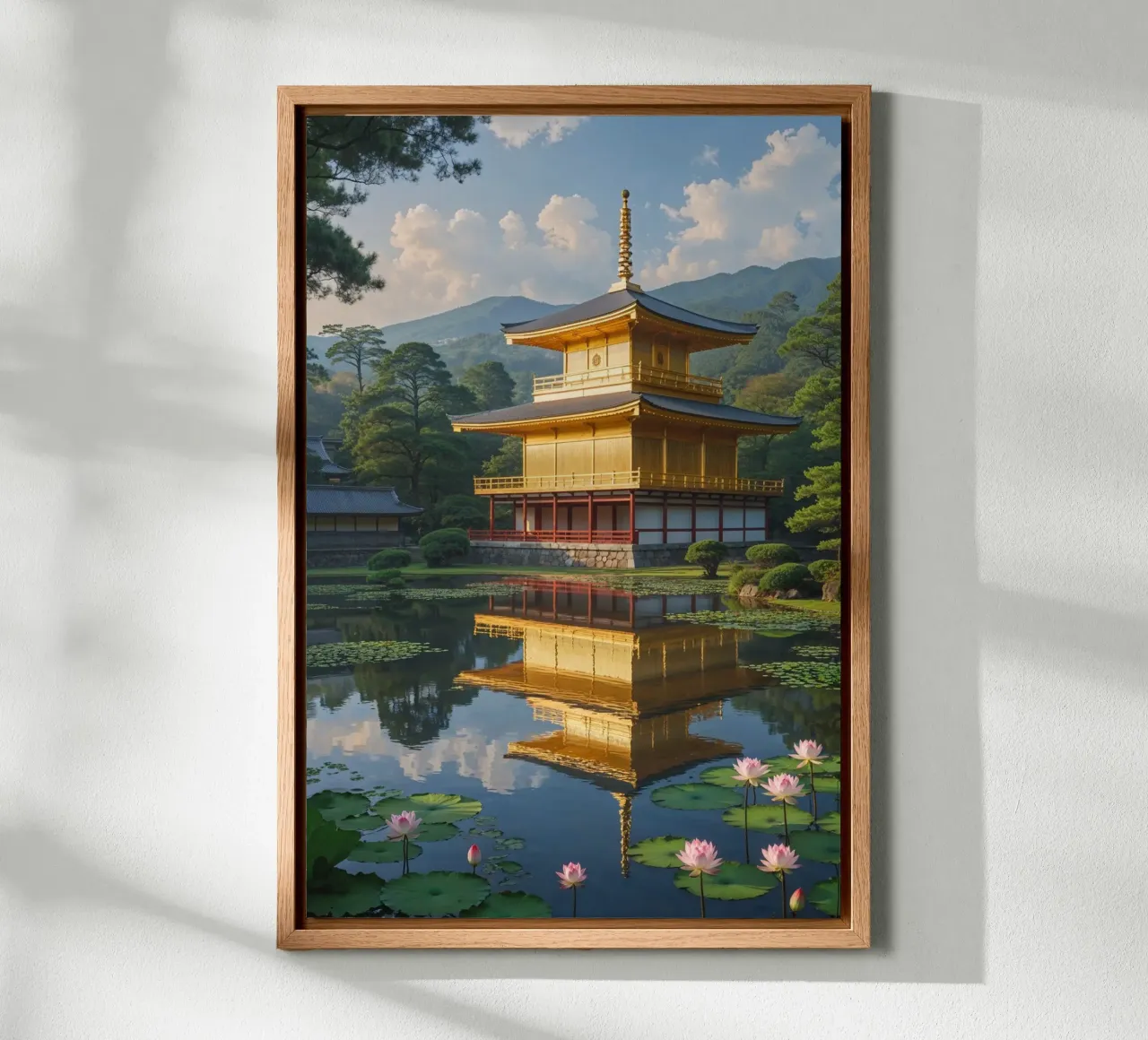 Serene Reflections of Kyoto’s Golden Pavilion alluminio dibond da AlbertKlee