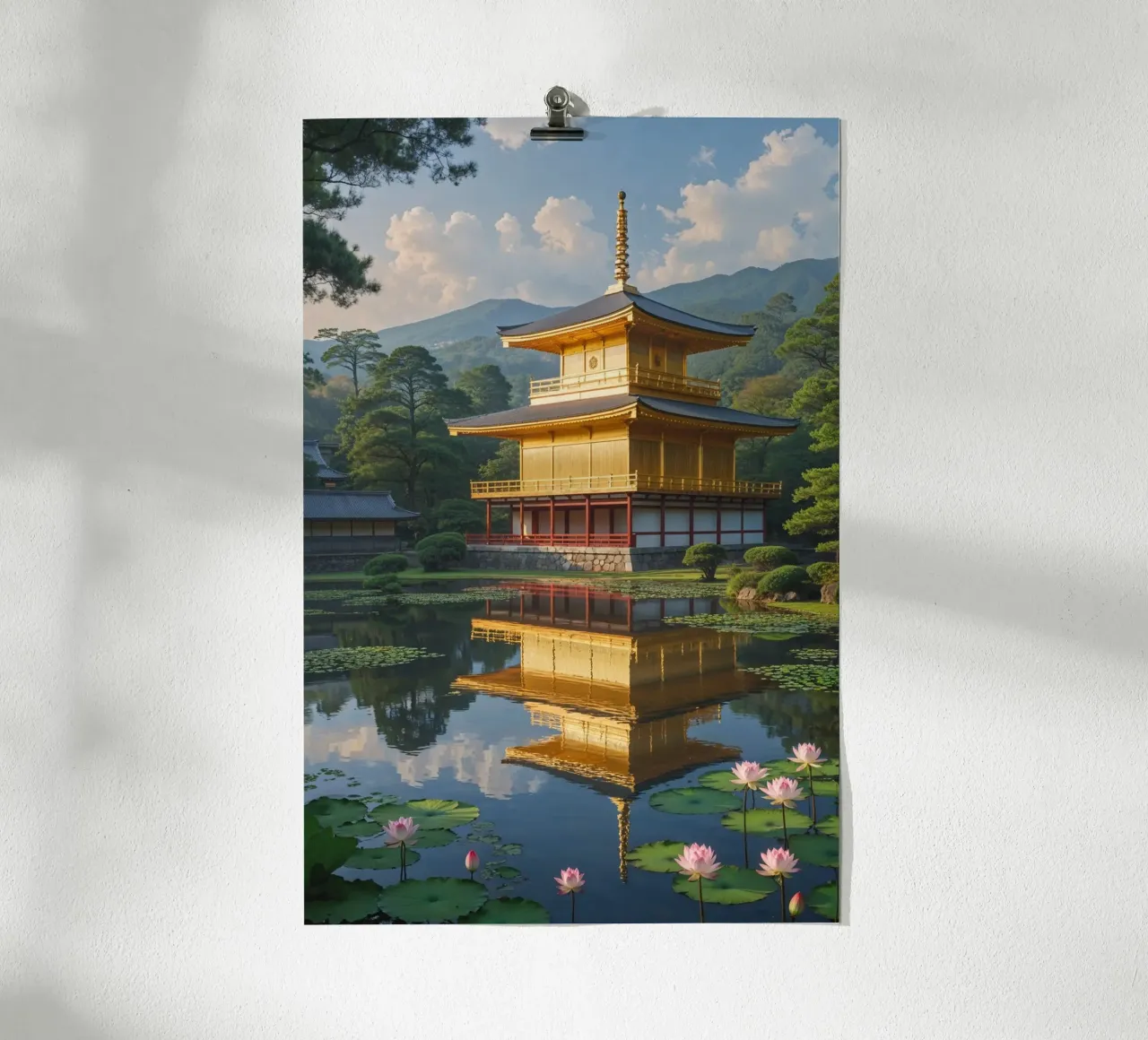 Serene Reflections of Kyoto’s Golden Pavilion carta hahnemühle da AlbertKlee