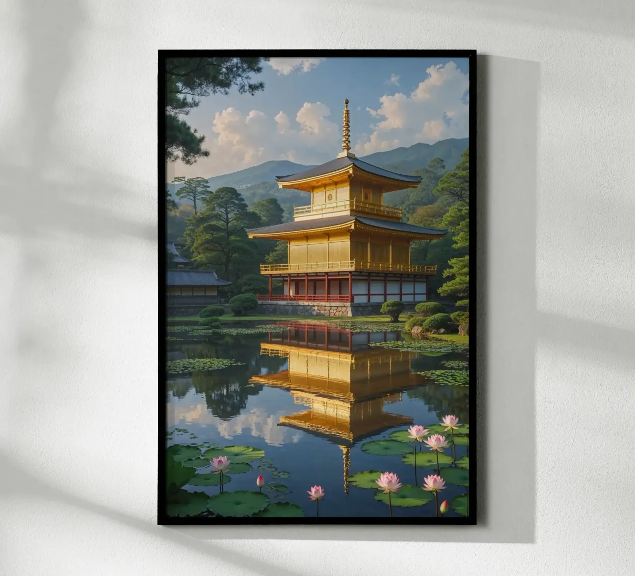 Serene Reflections of Kyoto’s Golden Pavilion carta hahnemühle da AlbertKlee