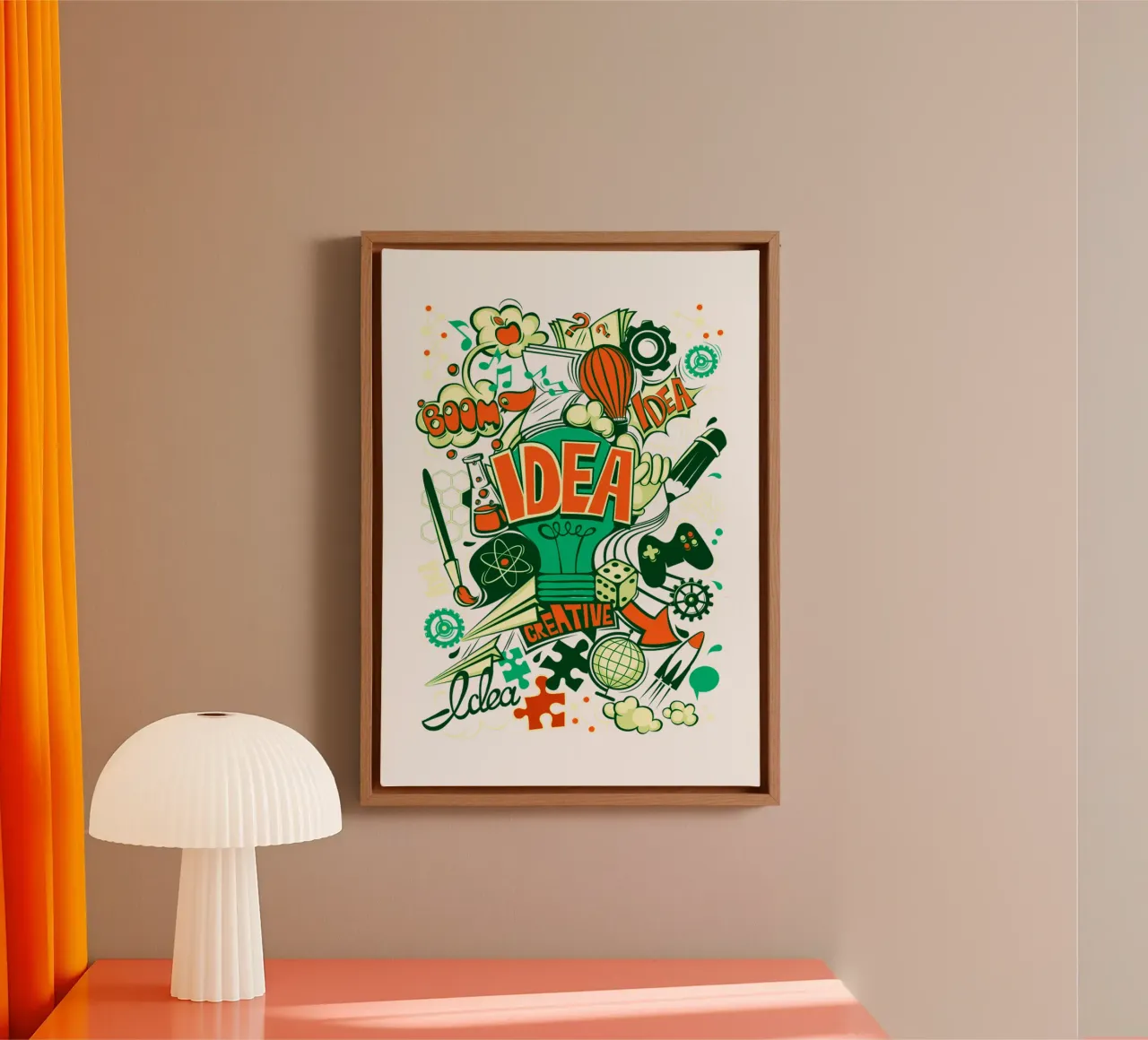 Idee Illustrazione di tendenza tela con Cornice a cassetta da Urban Life