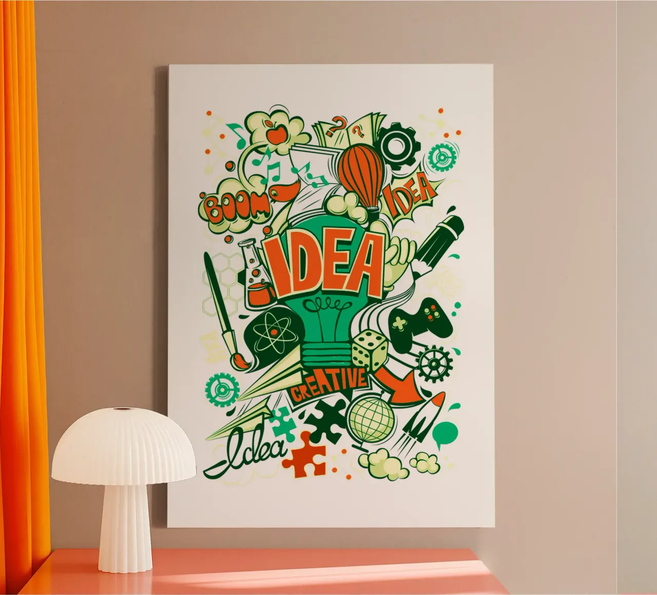 Idee Illustrazione di tendenza tela con Cornice a cassetta da Urban Life