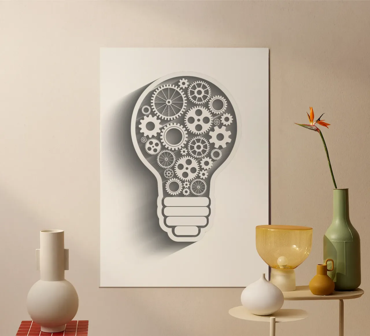 Motore nella lampada Illustrazione di tendenza poster da Urban Life