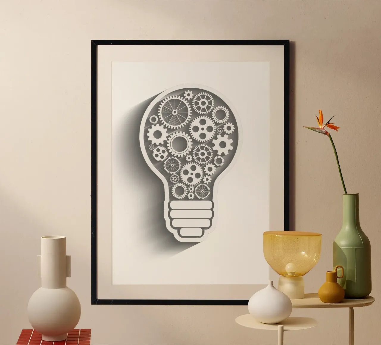 Motore nella lampada Illustrazione di tendenza poster da Urban Life